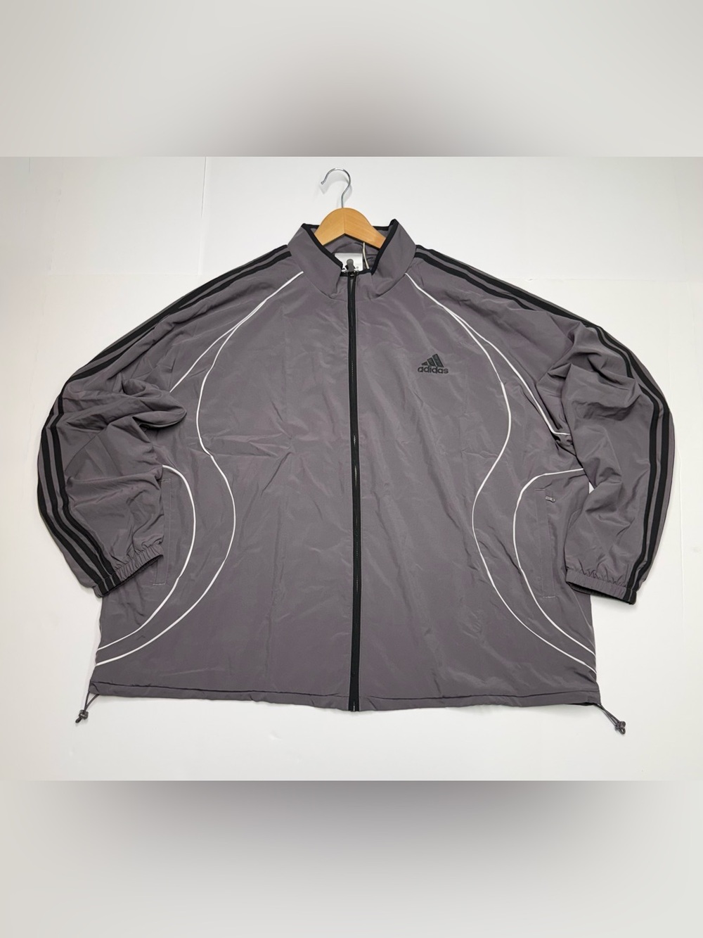 Adidas Teamgeist TT  Track Jacket Mens Size 3XL Gray strata  JW5865 Retail$85NWT